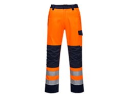 Pantalones Modaflame Ris Naranja/Azul Marino Protección Avanzada / Naranja Azul Marino / M Portwest