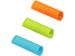 Pelador de ajos de silicona de 3 piezas, fácil de usar con rodillos, ideal para prensar ajos y pelar verduras en la cocina. Rosewell