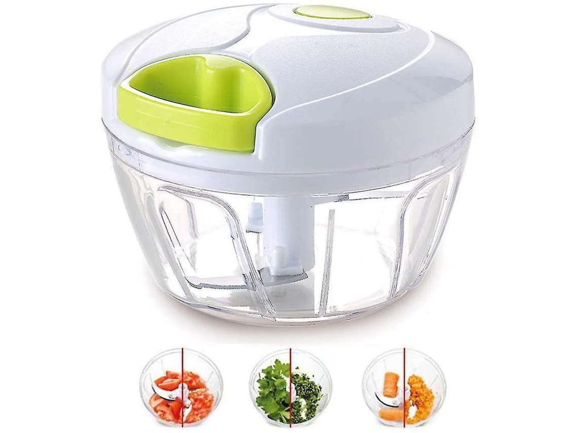 Cortador Manual De Alimentos Para Verduras, Frutas, Frutos Secos Y Cebollas - Blanco