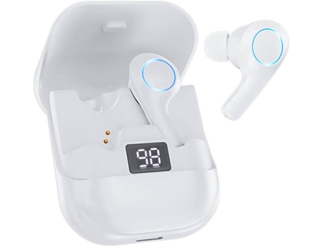 Auriculares Bluetooth True Wireless CHRONUS PT08 804-XW (In Ear - Micrófono - Noise Cancelling - Blanco)