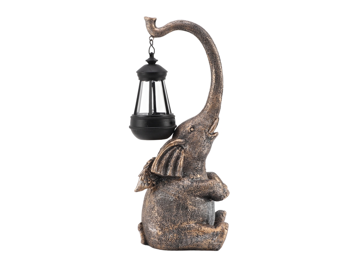 Rebe-estatua De Elefante Con Luz Led Solar Caliente Y Linterna Figuras De Elefante Para Regalo Decoración De Jardín