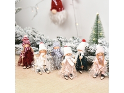Decoración navideña: Figuras de esquí, árbol de Navidad colgante