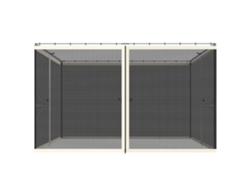 4 paneles laterales de 335x207 cm para mosquitera de tienda con cremalleras y anillas, color negro, marca ZENCORE SERVICES.