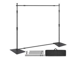Kit de barra para cortina Succebuy, soporte resistente para telón de fondo, 3 x 3 metros, acero al carbono