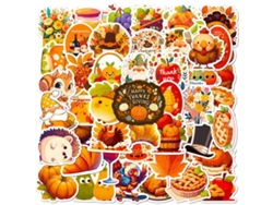 Paquete de pegatinas para niños de otoño, pegatinas de pavo y calabaza NEVEANCE