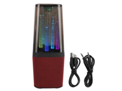 Alto-falante Bluetooth Portátil Rgb Com Portas Aux Usb, Wireless Para Exterior E Desktop, Vermelho