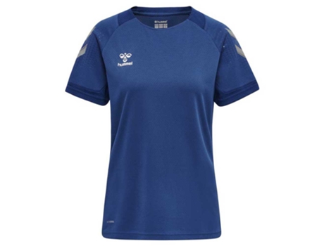 Camiseta de Mujer para Fútbol HUMMEL Lead Poly Azul (L)