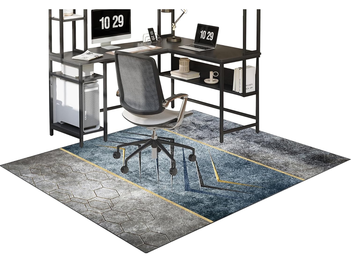Alfombrilla para silla de oficina, protector de suelo, para gamers, antideslizante, 80 x 120 cm, Xunzheng
