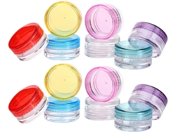 Frascos De Plástico Redondos Vacíos De 56 Piezas Para Cosméticos, Recipientes De Almacenamiento Para Muestras.