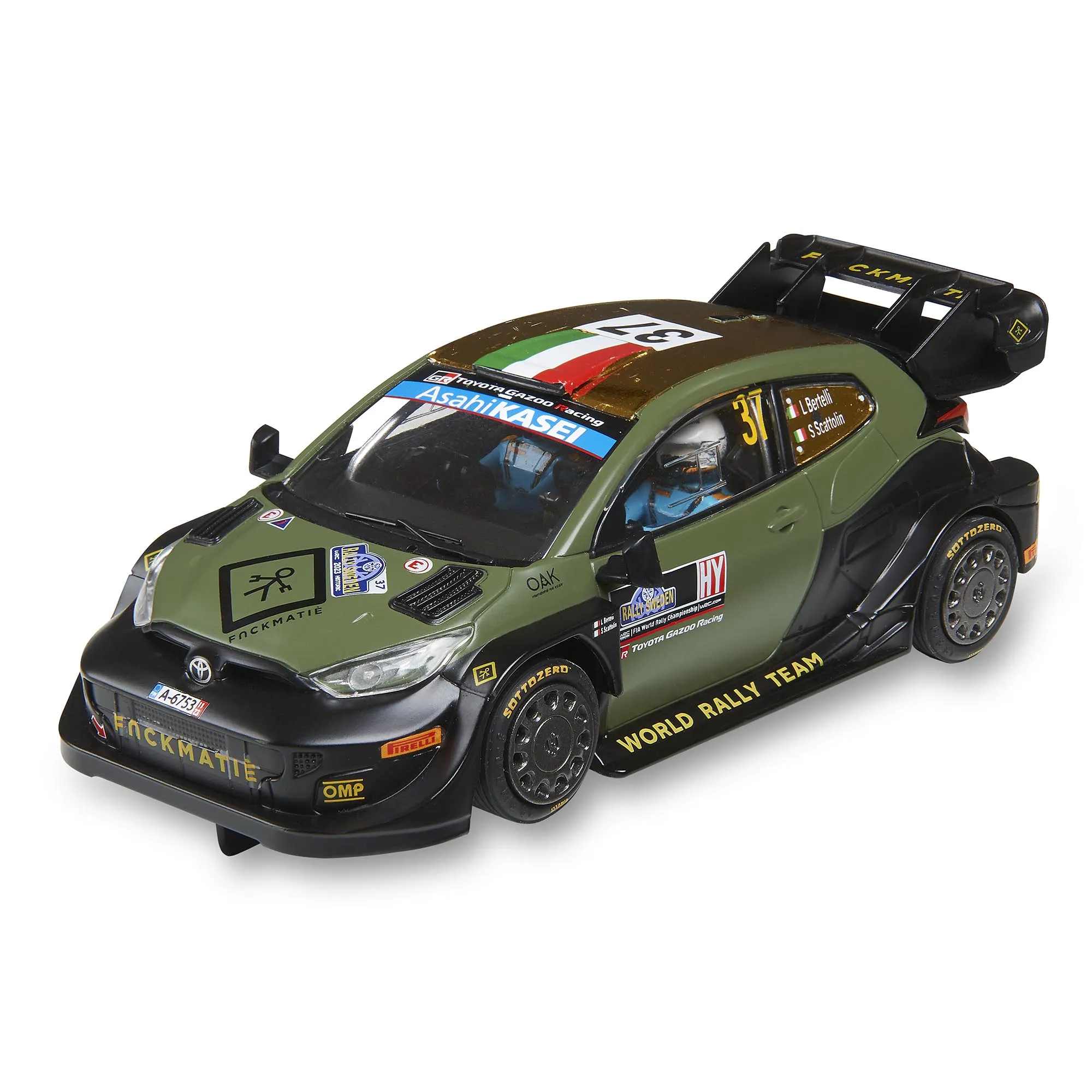 Toyota Yaris WRC Bertelli Gama Classic Escala 1:32, Coche Slot para Pista, para Niños a Partir de 6 Años, Scalextric