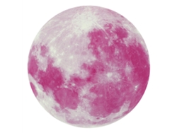 Pegatina Luna Luminosa 30cm Decoración Infantil Morado Verde