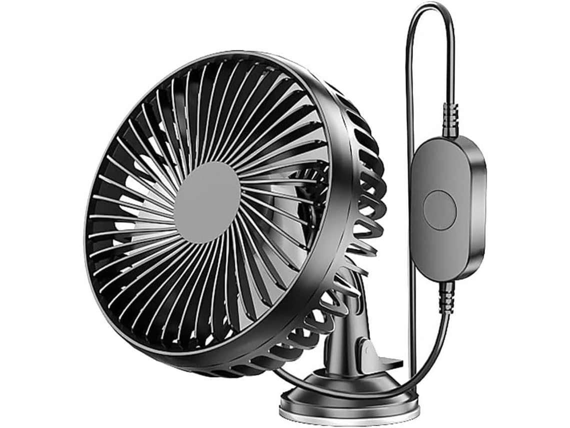 Ventilador De Coche Con Ventosa, Portátil Usb 12v 24v, Universal, Alta Velocidad, Giratorio, Silencioso