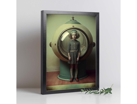 NACNIC Poster Cama Cápsula En Estilo Surrealismo Cinematográfico Ilustraciones Y Grabados De Historieta Abstracta Y Artística A4 Marcos Negros