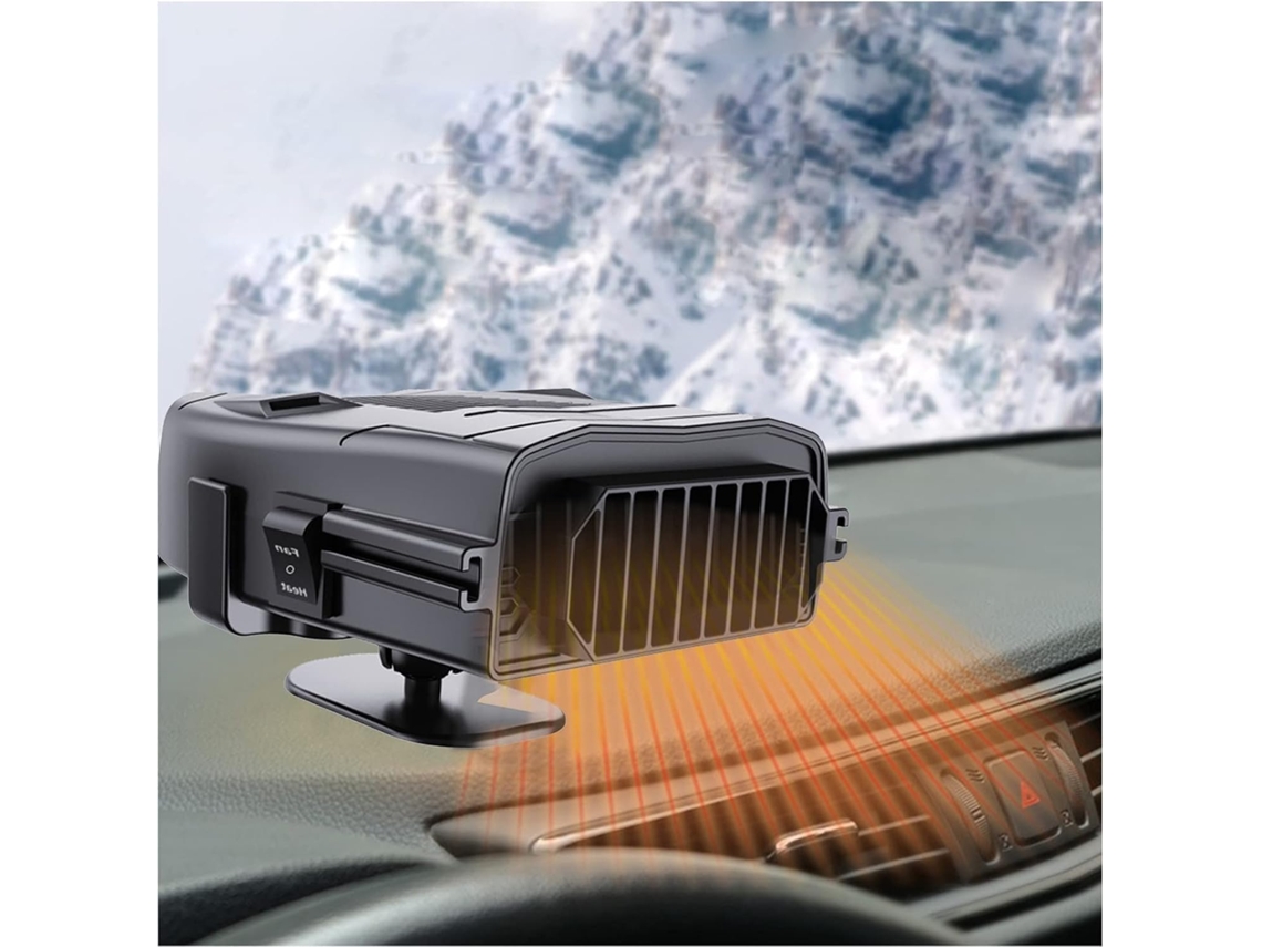 Calentador De Ventilador Para Automóvil 12 V 150 W Portátil Rotación De 360 ​​​​° Calentamiento Y Enfriamiento Rápidos Negro Chrui