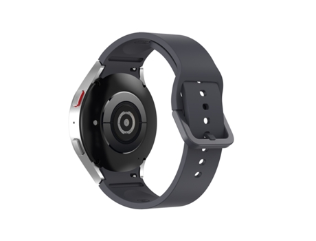 Pulseira de relógio de silicone para Samsung Galaxy Watch 5/Watch 5 Pro, 20 mm Gris