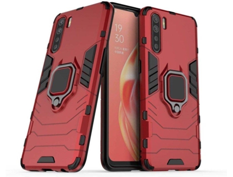 Carcasa Oppo A91 HFS-HOUSE Kickstand Rojo