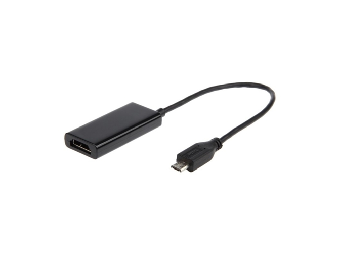 Cable Adaptador IGGUAL IGG312926 Micro USB HDMI Negro