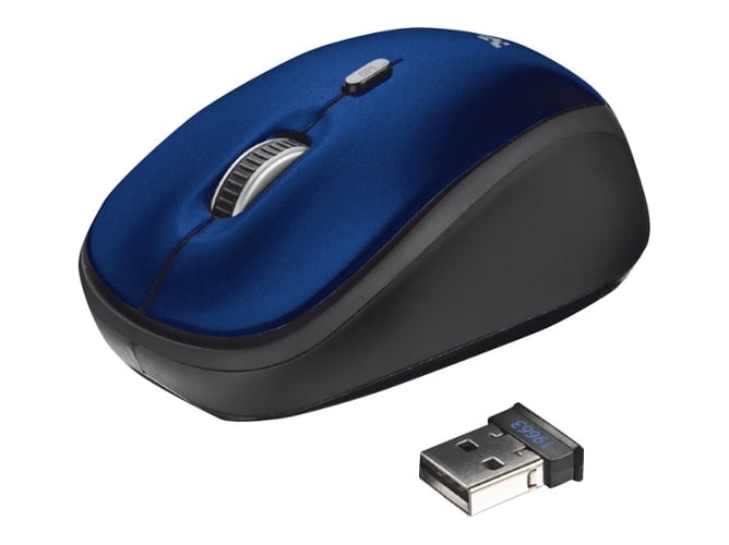 Ratón TRUST Yvi (Óptico - 1600 dpi - Azul)
