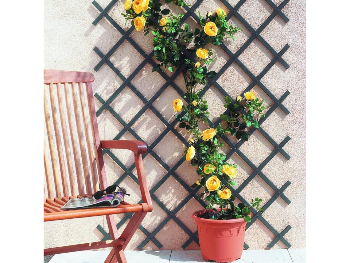 Trellis plegable 1x2mt antracita pvc