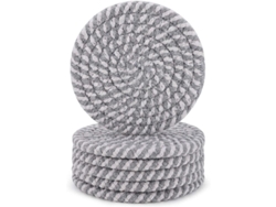 2026-6 Piezas Posavasos Tejidos A Mano De Algodón Absorbente, Resistente Al Calor, 10,9 Cm, Regalo Ideal Para Hogar