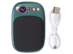Calentador De Manos Eléctrico Recargable Con Batería Externa De 10000 Mah Y Pantalla Led Para Camping Y Caza - Verde