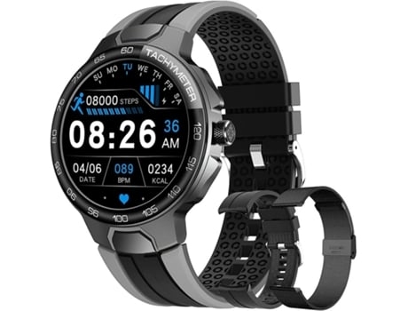 Reloj Inteligente para Hombre con Monitor de Ritmo Cardíaco Cronómetro Calorías Monitor de Sueño Ip68 Resistente al Agua para Android Ios Negro AUJ...