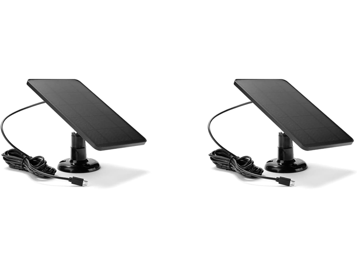 2 Paneles Solares Impermeables De 10 W Con Cargador Para Cámara De Seguridad