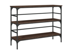 Maison Exclusive - Mesa Consola Madera De Ingeniería Marrón Roble 100x32x75 Cm