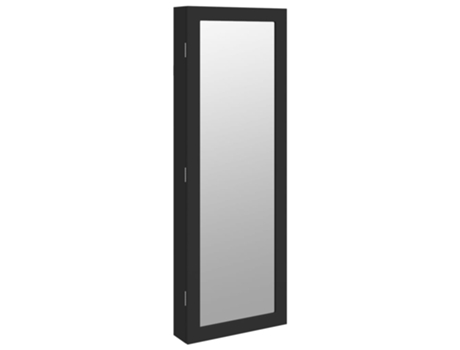 Espejo con joyero y luces LED VIDAXL para pared negro