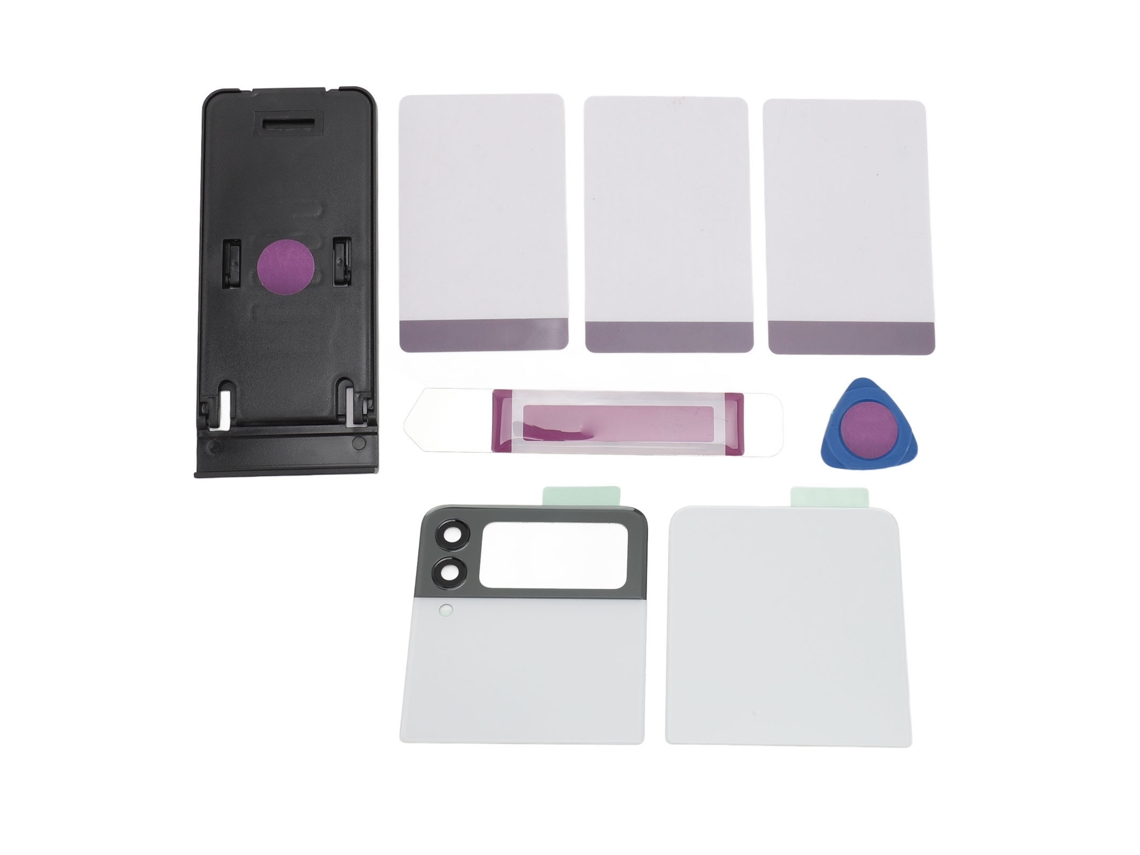 Capa Traseira De Vidro Para Galaxy Z Flip 3 Z Flip 3 5g F711 Com Fita E Ferramentas De Reparo Branco