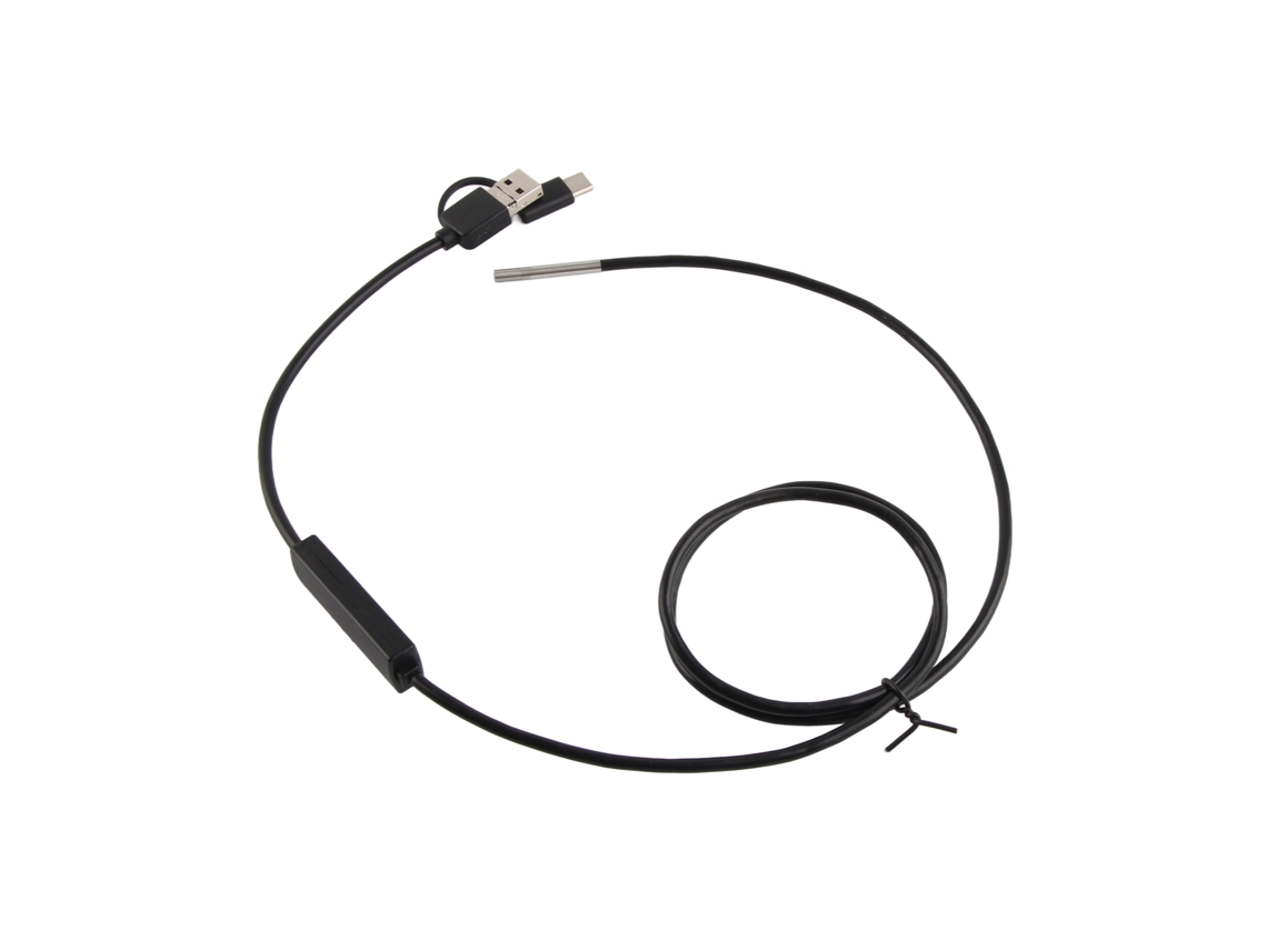 Endoscopio Hd 3 En 1 De 3,9 Mm Resistente Al Agua Para Android Tipo-c Con Lentes Led Ajustables Cavo De 1 M.