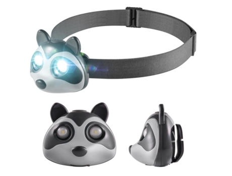 Linterna Frontal Divertida Linterna Frontal LED Brillante Tres Modos de iluminación Adecuado para Acampar Lectura Correr Acampar Gris BISBISOUS VIG...