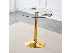 Mesa De Bar Redonda De Cristal, 89x92cm, Minimalista.