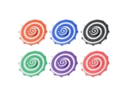 6pcs Giroscópio De Dedo Brinquedo Anti-estresse Colorido Impressão Uv Duas Faces Para Crianças