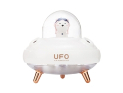 Humidificador De Escritorio Inalámbrico Con Dos Boquillas, Diseño De Oso Ovni, Planeta Adorable, Led, Modos De Niebla Y Luz Nocturna.