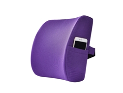 Almohada De Espuma Viscoelástica Transpirable Para Soporte Lumbar, Ideal Para Silla De Oficina O Coche, Alivia El Dolor Lumbar, Morado Gertiz