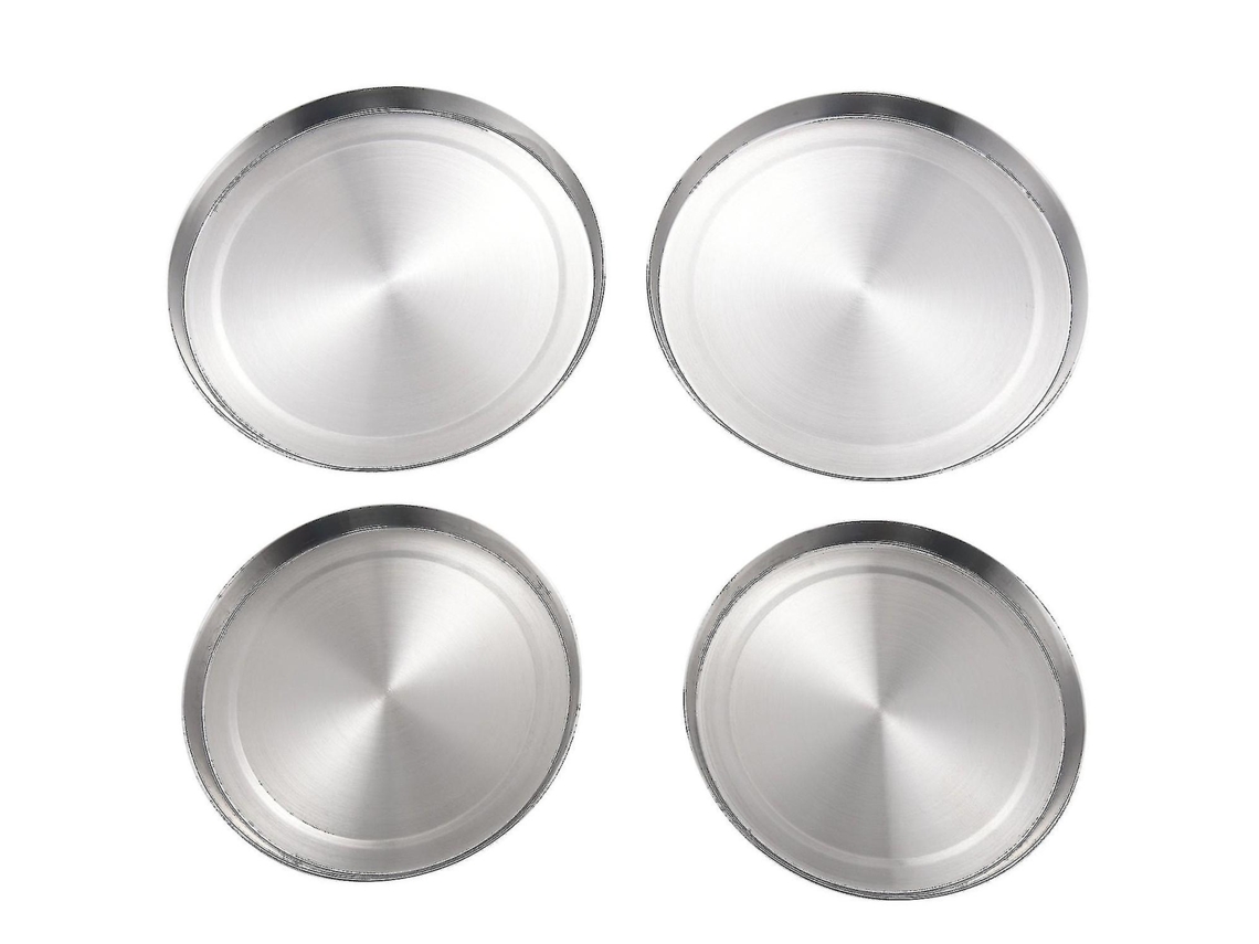 4 Cubiertas De Acero Inoxidable Para Cocina – Redondas, Resistentes Y Lavables