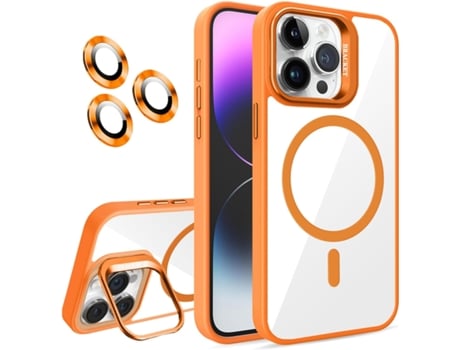 Lente para Telefono Magview Magsafe Câmara para iPhone 15 ANTIIMPACTO Naranja