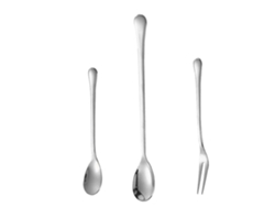 Set de Cubiertos de Postre - Cucharas y Tenedores Reutilizables RNEMITERY