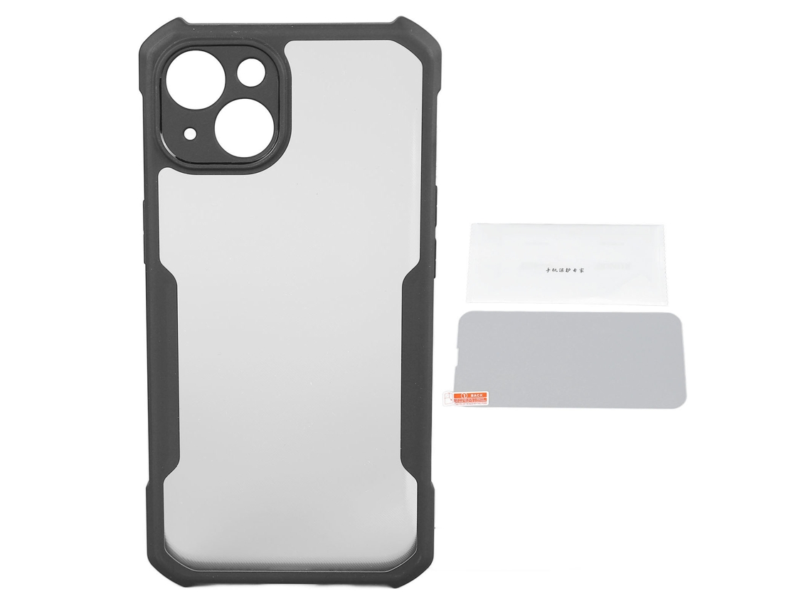 Capa De Silicone Anti-choque Com Dissipação De Calor E Protetor De Tela Para Iphone 13mini Preto