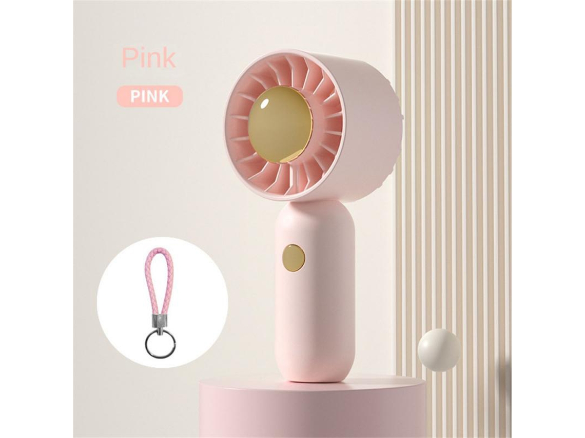 Mini ventilador portátil, 3 velocidades, batería recargable de 506 mAh, refresca este verano. Mdug (rosa)