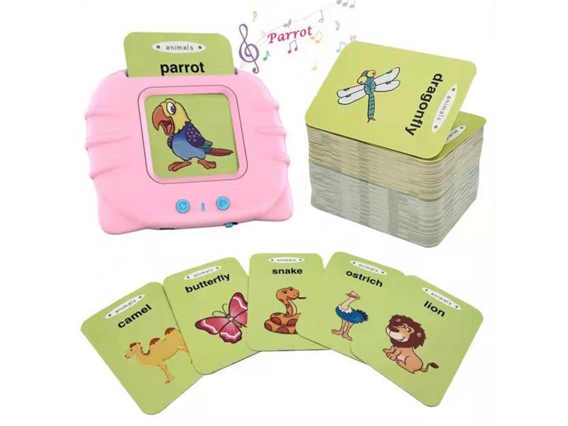 Ats-máquina De Aprendizaje Con Tarjetas Palabras De Vista Jardín De Infantes Lectura Para Niños Pequeños Rosa