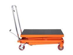 Mesa elevadora hidráulica Succebuy de 770 libras y 59 pulgadas con elevador manual de tijera doble