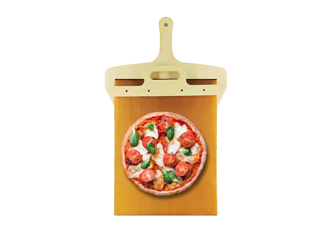 Pala deslizante para pizza con tapa, apta para lavavajillas, duradera y multiusos.