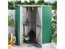Cobertizo De Jardín Acero Galvanizado Verde 180,5x97x209,5 Cm