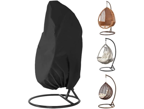 Funda para silla de huevo con cremallera, funda duradera para silla de columpio de huevo de núcleo grande, funda impermeable para silla exterior re...