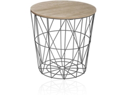 Mesa de Apoyo HOME KOOL HOME (Negro - MDF, Metal - 41x40 cm)