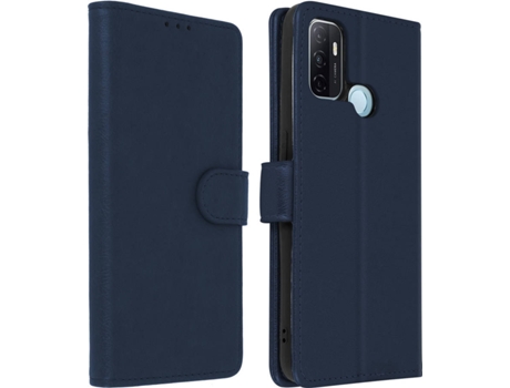 Funda Oppo A53/A53s AVIZAR Libro Billetera Azul Oscuro