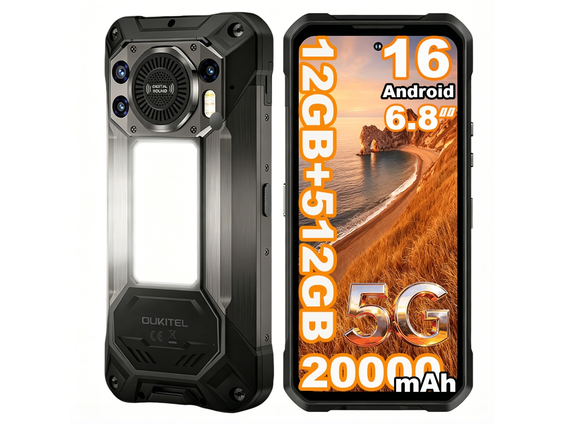 Oukitel Wp61 Rugged Ip68/ip69k 5g 20000mah 12gb Ram 512gb 108mp Preto