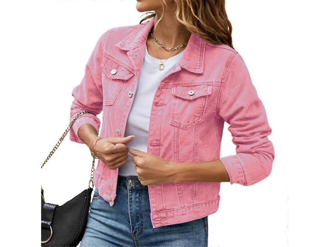 Chaqueta vaquera para mujer con mangas cortas y largas, bolsillos con hebilla, modelo 2026 (S2024123014671).
